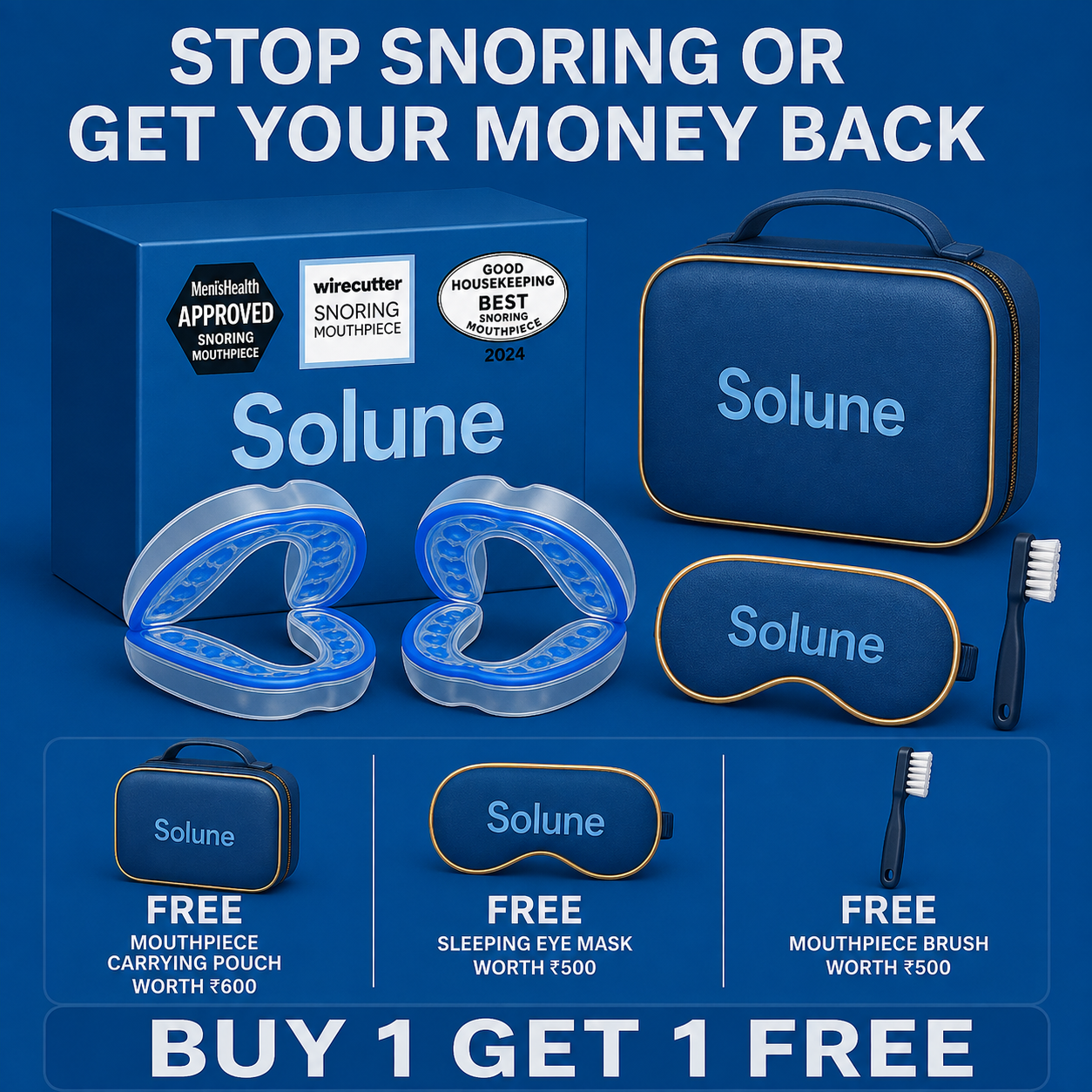 Stop Snoring or Get Your Money Back - Trust badges
